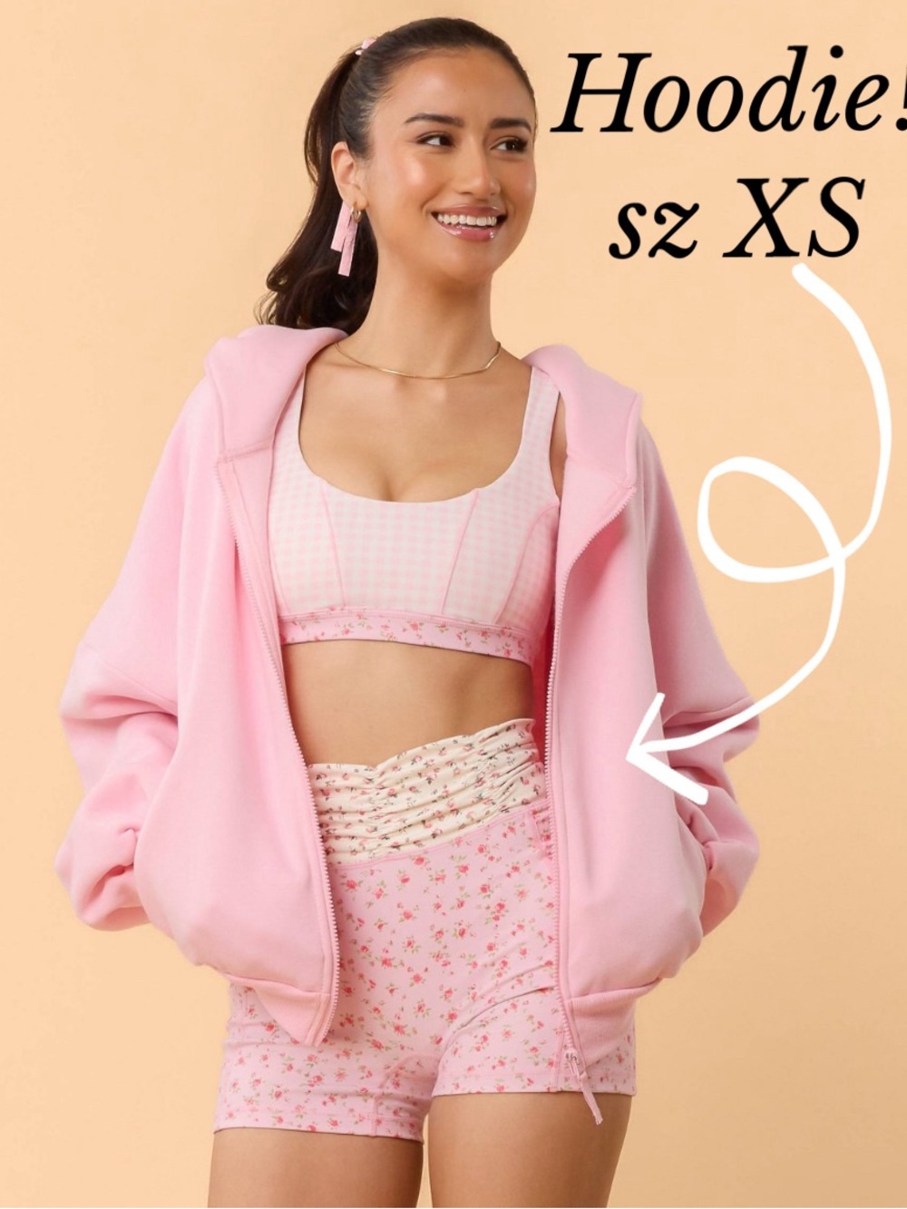 NWT! XS 💕 Blogilates Marshmallow Hoodie jacket